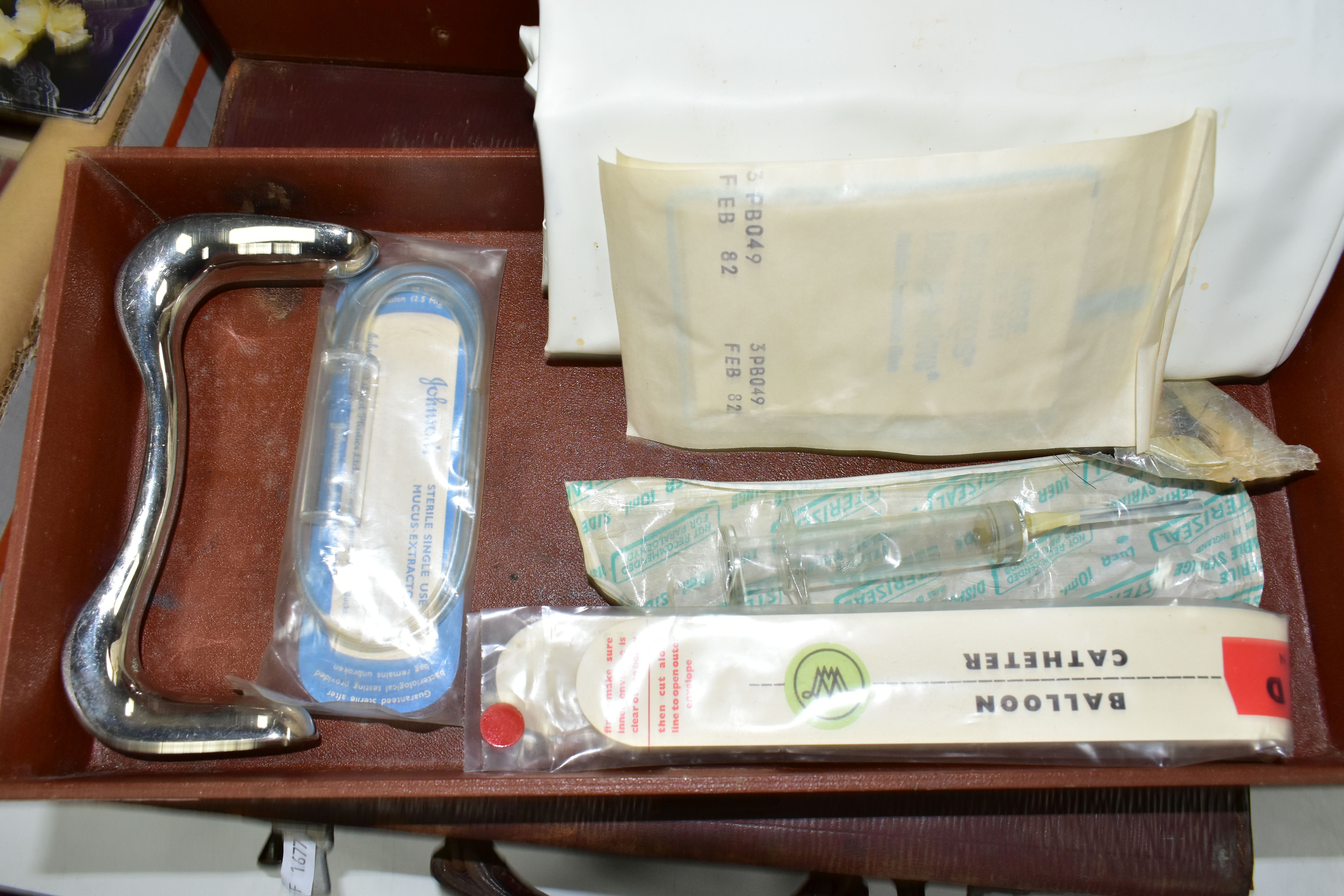 TWO DOCTOR'S CASES with instruments, dressings and other items for medical use and treatment of - Image 2 of 7