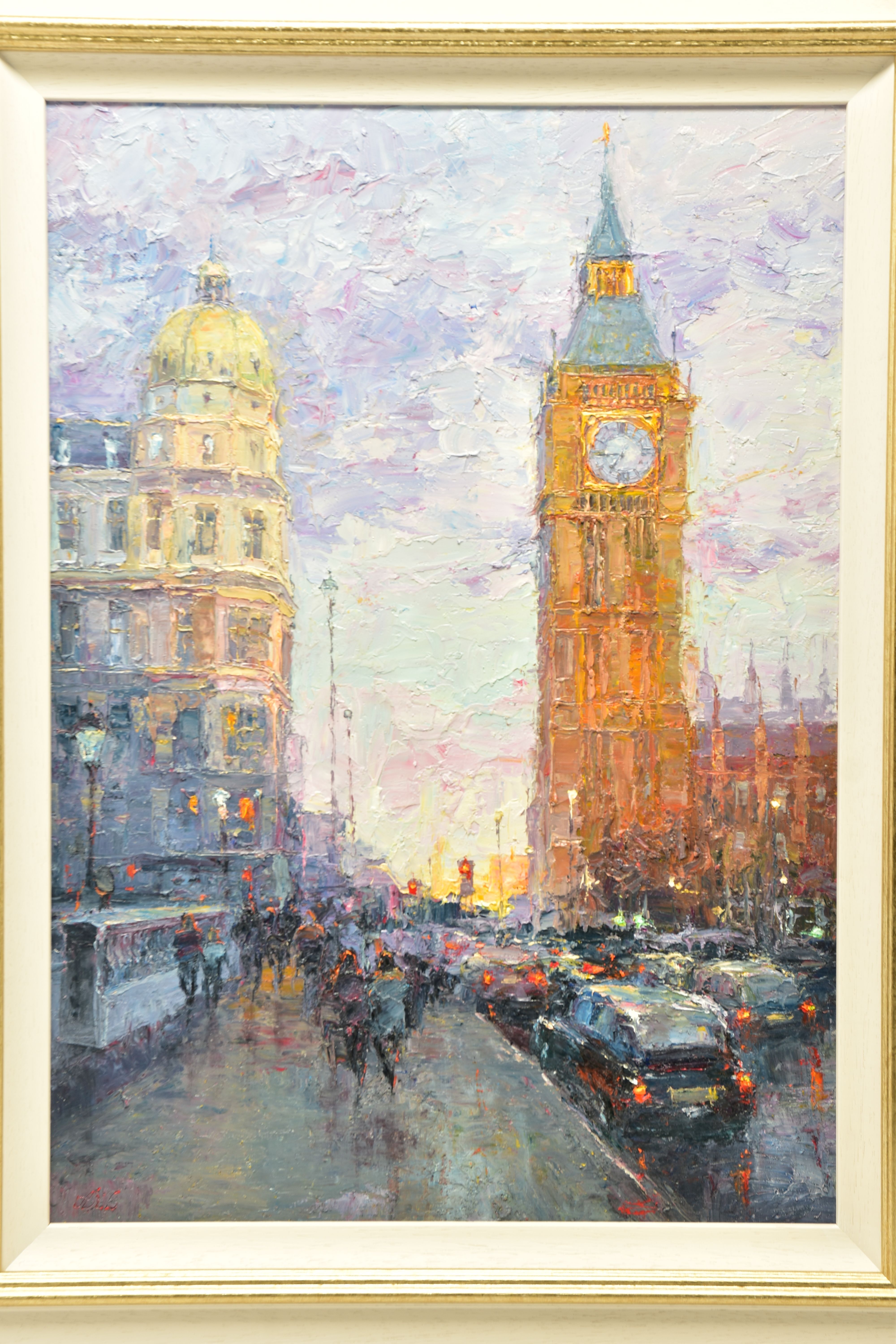 LANA OKIRO (UKRAINE CONTEMPORARY) 'AFTER THE RAIN, WESTMINSTER', an impressionist style London - Image 2 of 11