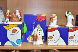 FOUR BOXED COALPORT THE SNOWMAN CHARACTER FIGURES, comprising The Greeting, Let's See If There's One