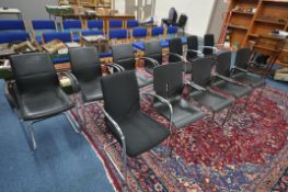 TWO SETS OF FOUR KUSCH+CO OFFICE/RECEPTION ARMCHAIRS, and four other office armchairs (12)