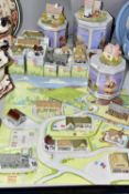 NINETEEN BOXED WADE WHIMSEY IN THE VALE HOUSES, comprising a card Whimsey-in-the-Vale town map,
