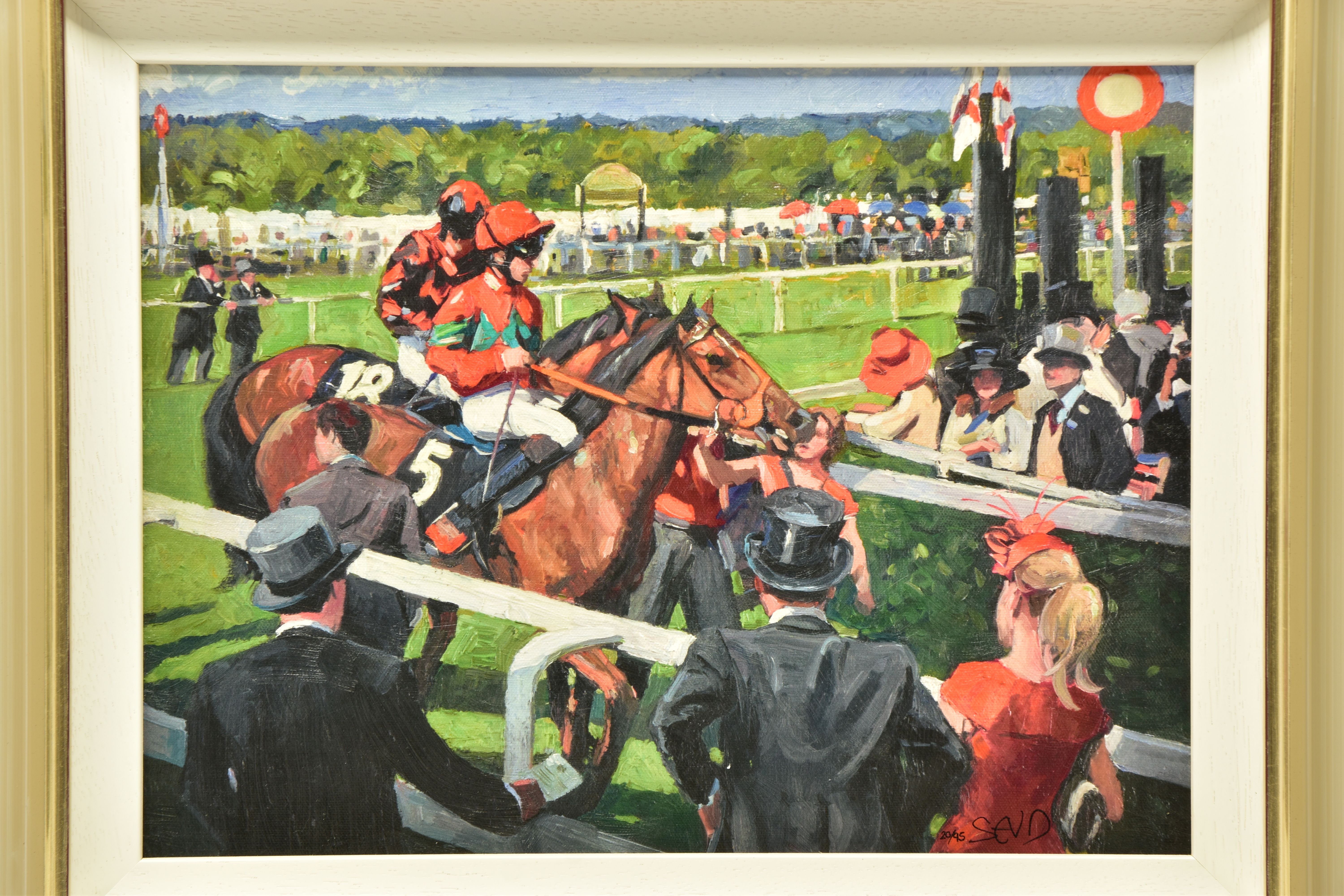SHERREE VALENTINE DAINES (BRITISH 1959) 'ASCOT RACE DAY III', a signed limited edition print - Image 2 of 6