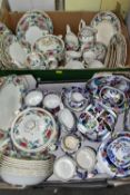 TWO BOXES OF DINNER WARES, comprising a Booths/Royal Doulton 'Floradora' TC1127 dinner service of