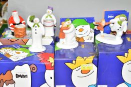 FIVE BOXED COALPORT CHARACTERS 'THE SNOWMAN' FIGURINES, comprising 'The Adventure Begins', 'The