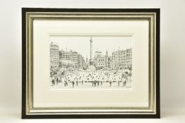 PHILIP BISSELL (BRITISH CONTEMPORARY) 'TRAFALGAR SQUARE SKETCH II', a pen and ink sketch of the