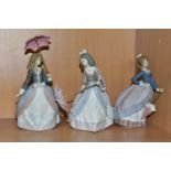 THREE LLADRO FIGURINES, comprising Jolie no 5210, Angela no 5211, both issued in 1984 and retired in