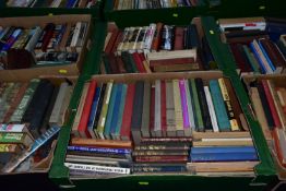 BOOKS, six boxes containing approximately 200 titles in hardback and paperback formats subjects