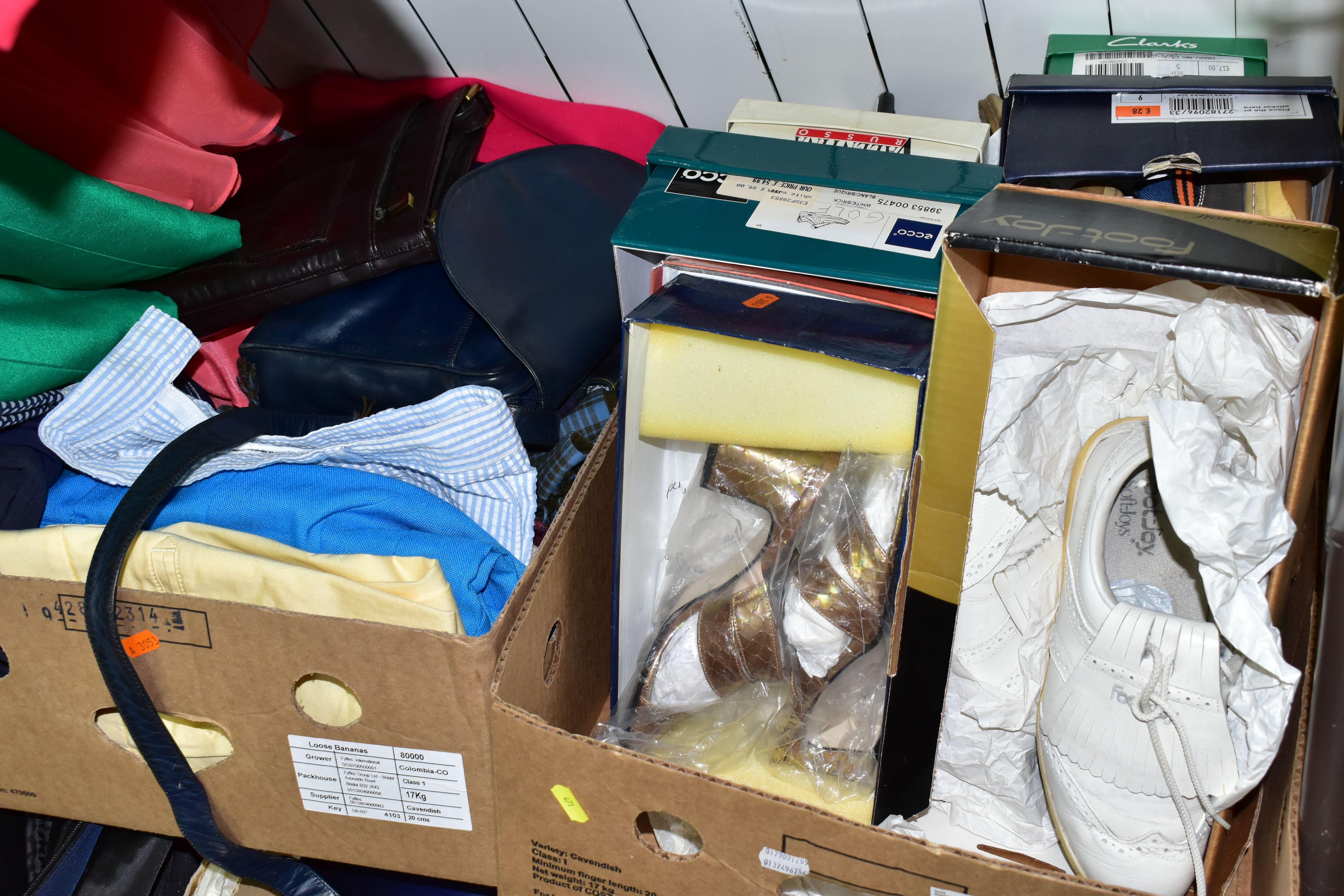 A QUANTITY OF LADIES' CLOTHING, SHOES AND ACCESSORIES ETC, to include a red Frank Usher evening - Image 3 of 27