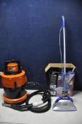 A VAX 121 VACUUM CLEANER missing pole along with a Home-Tek steam mop (both PAT pass and working)