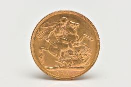 A HIGH GRADE EDWARD VII 1908 FULL GOLD SOVEREIGN 22.05mm, Dia 7.988 grams, 916.6 fine