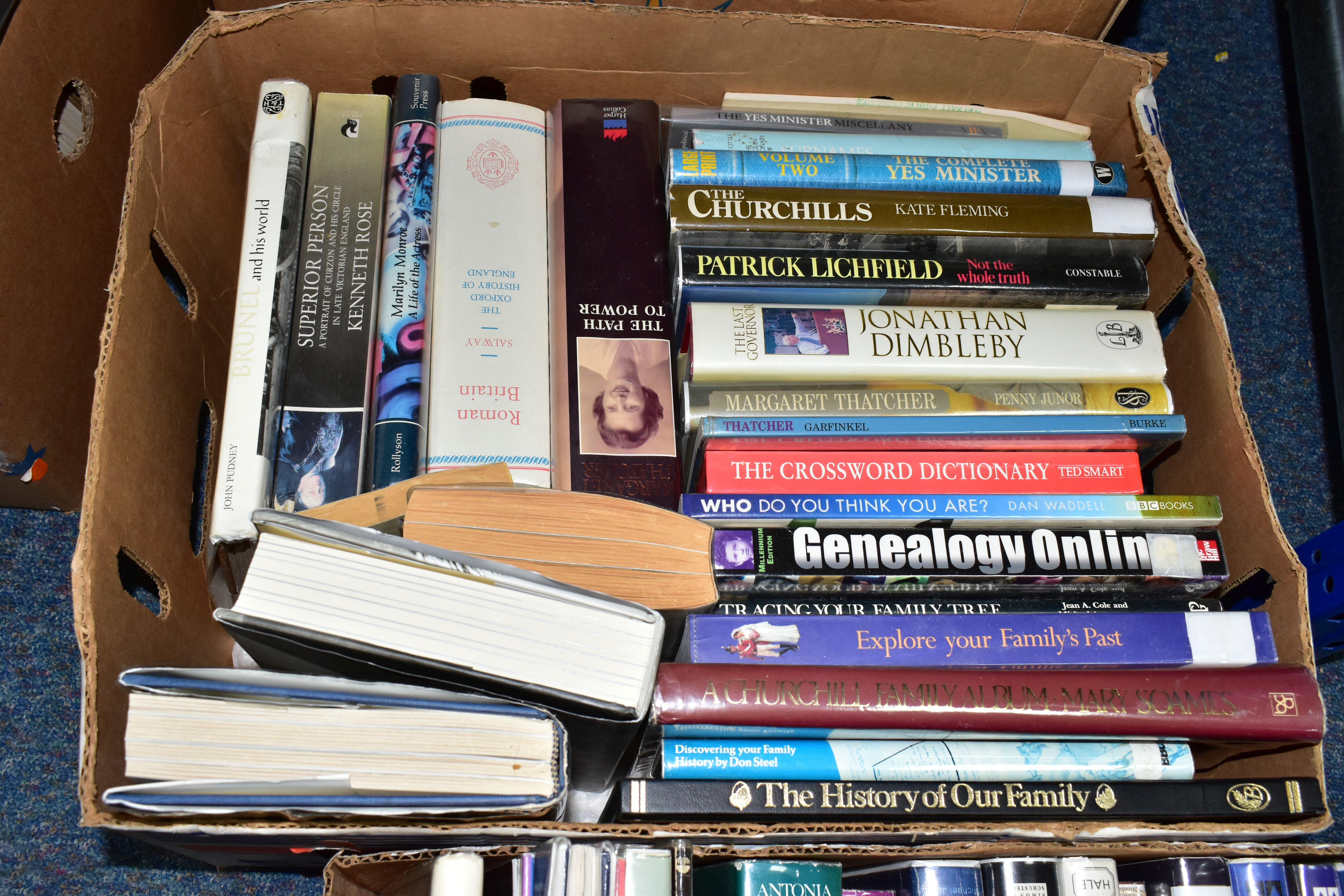 SIX BOXES OF BOOKS, approximately one hundred and thirty to one hundred and forty titles to - Image 3 of 6