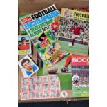 A QUANTITY OF LATE 1960'S AND EARLY 1970'S FOOTBALL CARDS AND STICKER/STAMP ALBUMS, to include FKS