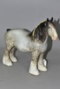 A BESWICK ROCKING HORSE GREY SHIRE MARE, model no 818, height 21cm (1) (Condition report: back