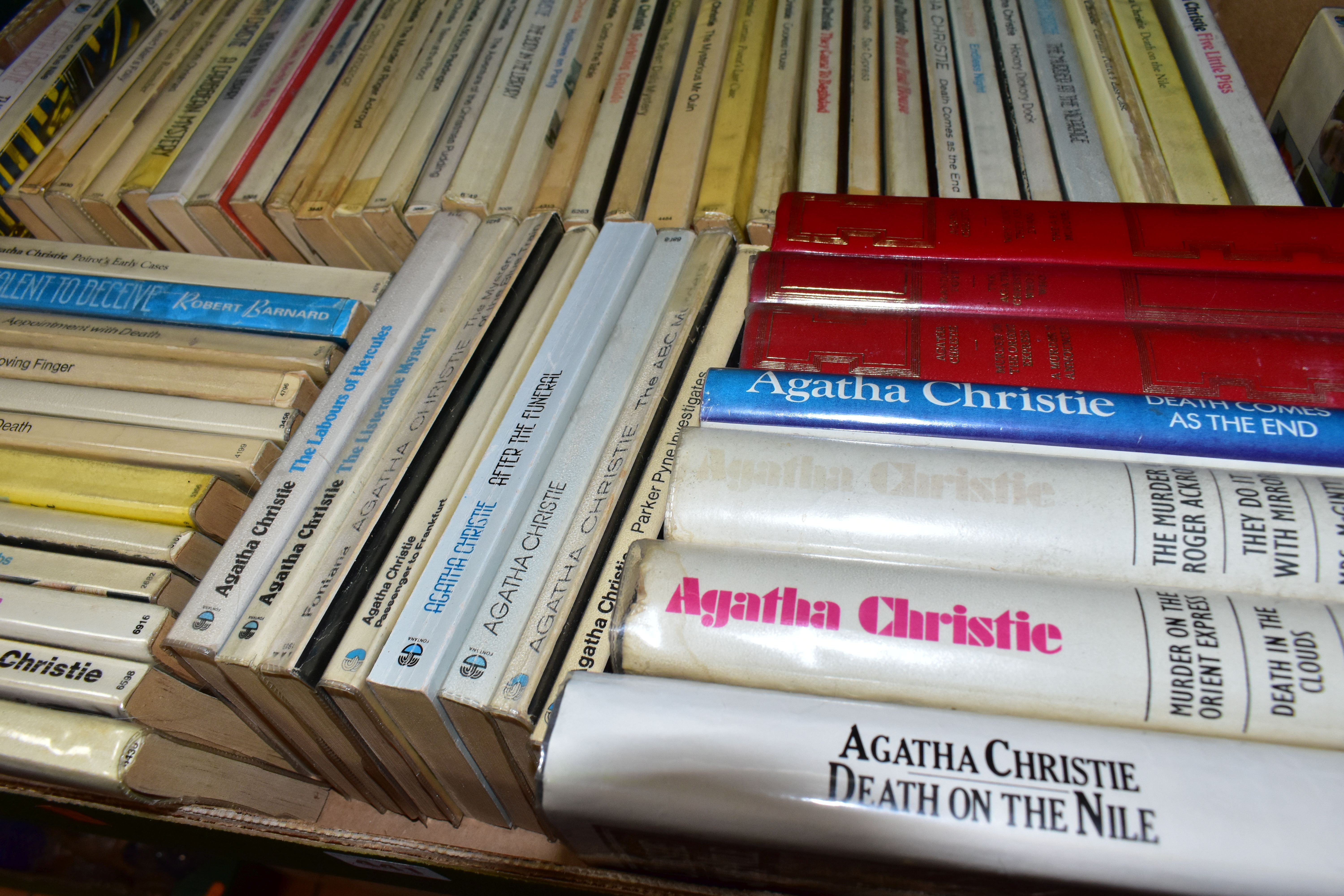 THREE BOXES OF AGATHA CHRISTIE BOOKS, approximately one hundred and fifty titles in hardback and - Image 3 of 5