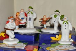 FOUR BOXED COALPORT 'THE SNOWMAN' FIGURES, comprising 'The Special Gift' Collectors Choice Special