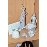 TWO LLADRO FIGURINES, A PLAQUE AND A BELL, comprising Picture Perfect no 7612, issued and retired in
