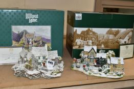 TWO BOXED LARGE LILLIPUT LANE SCULPTURES, comprising special edition exclusive Winter At High Ghyll,