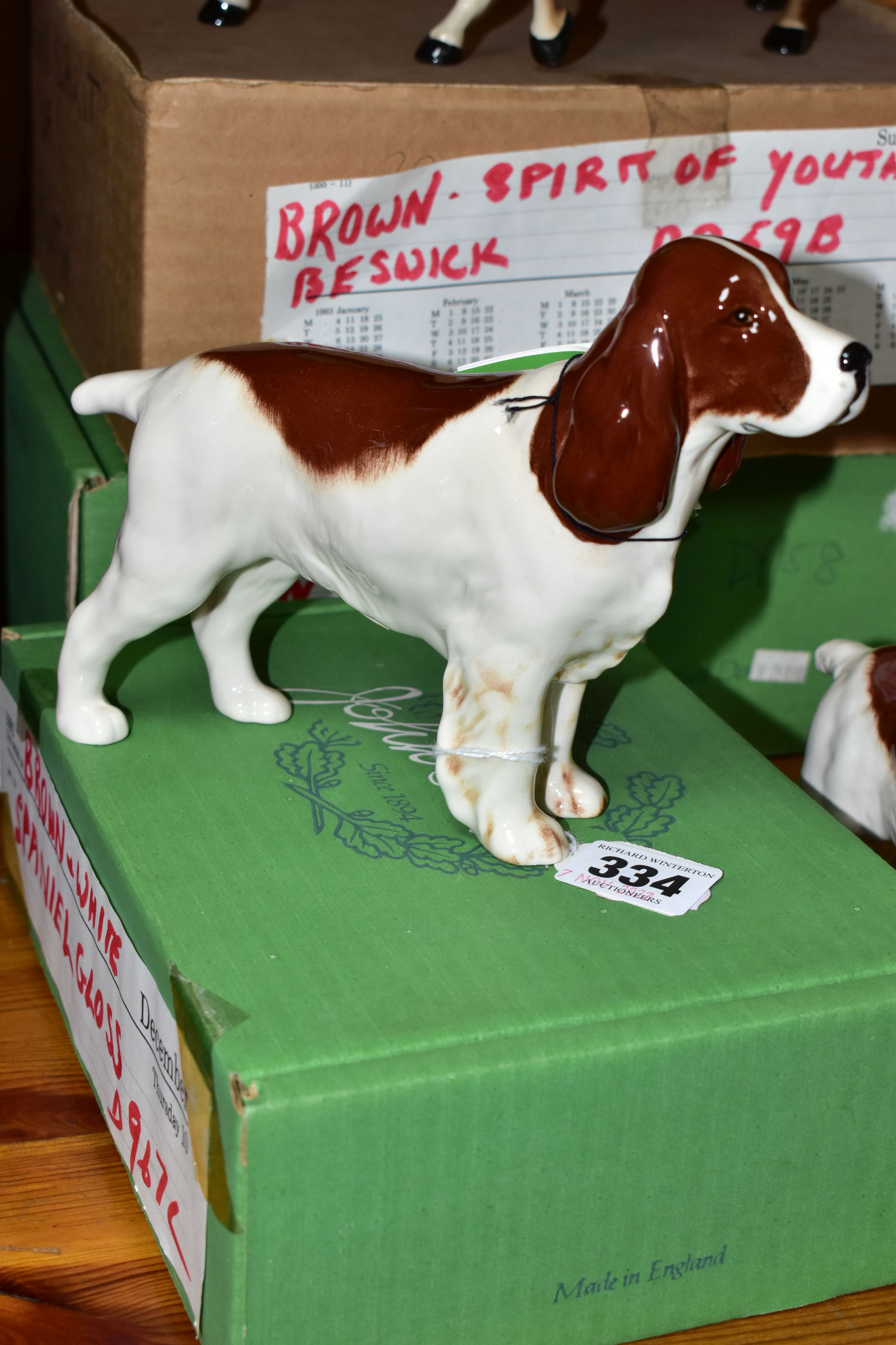 A GROUP OF BESWICK AND ROYAL DOULTON HORSES AND DOGS, comprising a boxed brown Beswick Spirit of - Image 3 of 4