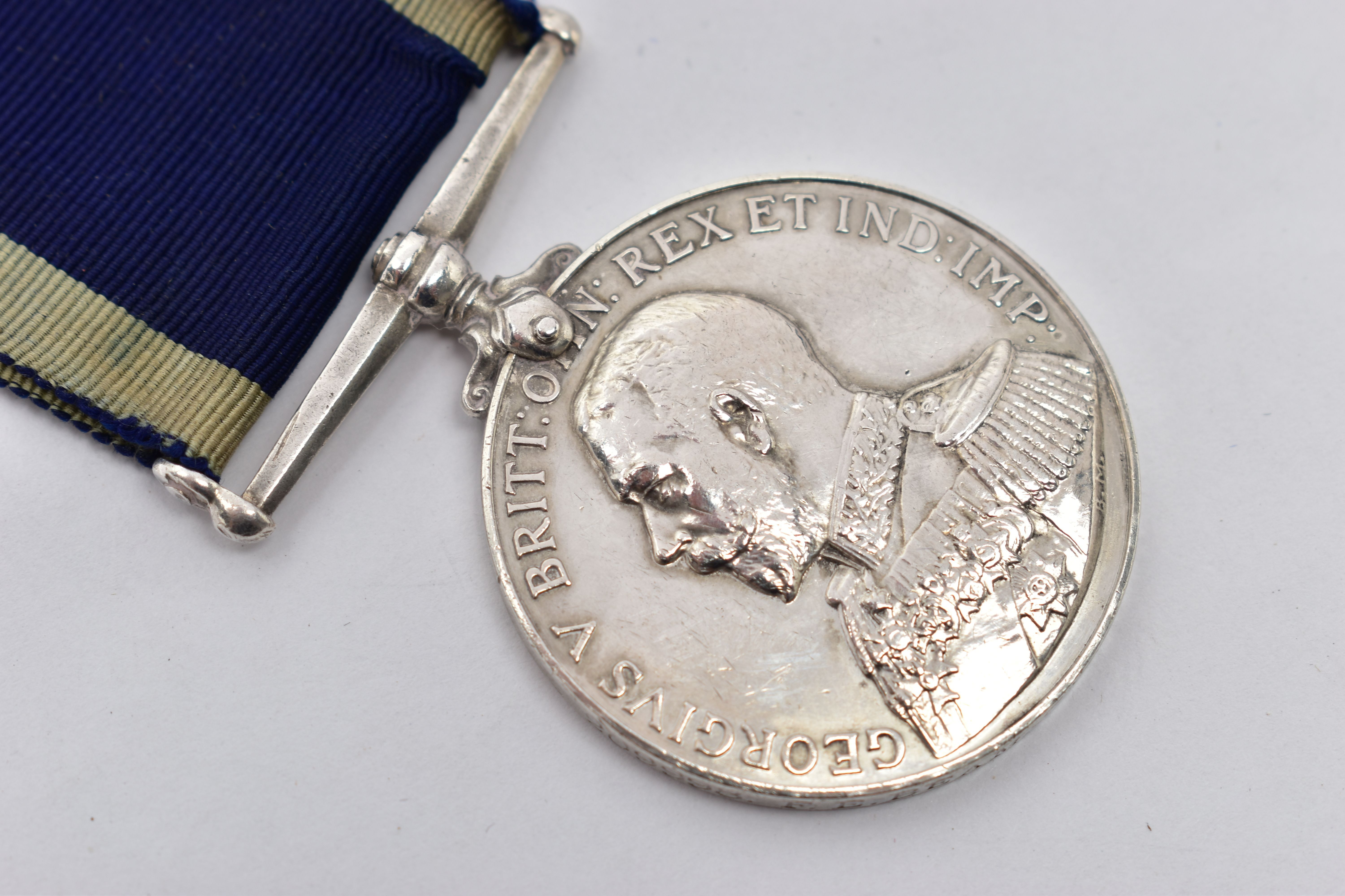 A WWI GEORVE V LONG SERVICE MEDAL, awarded to F.E. Beames A.B. H.M.S Severn, approximate gross - Image 3 of 8