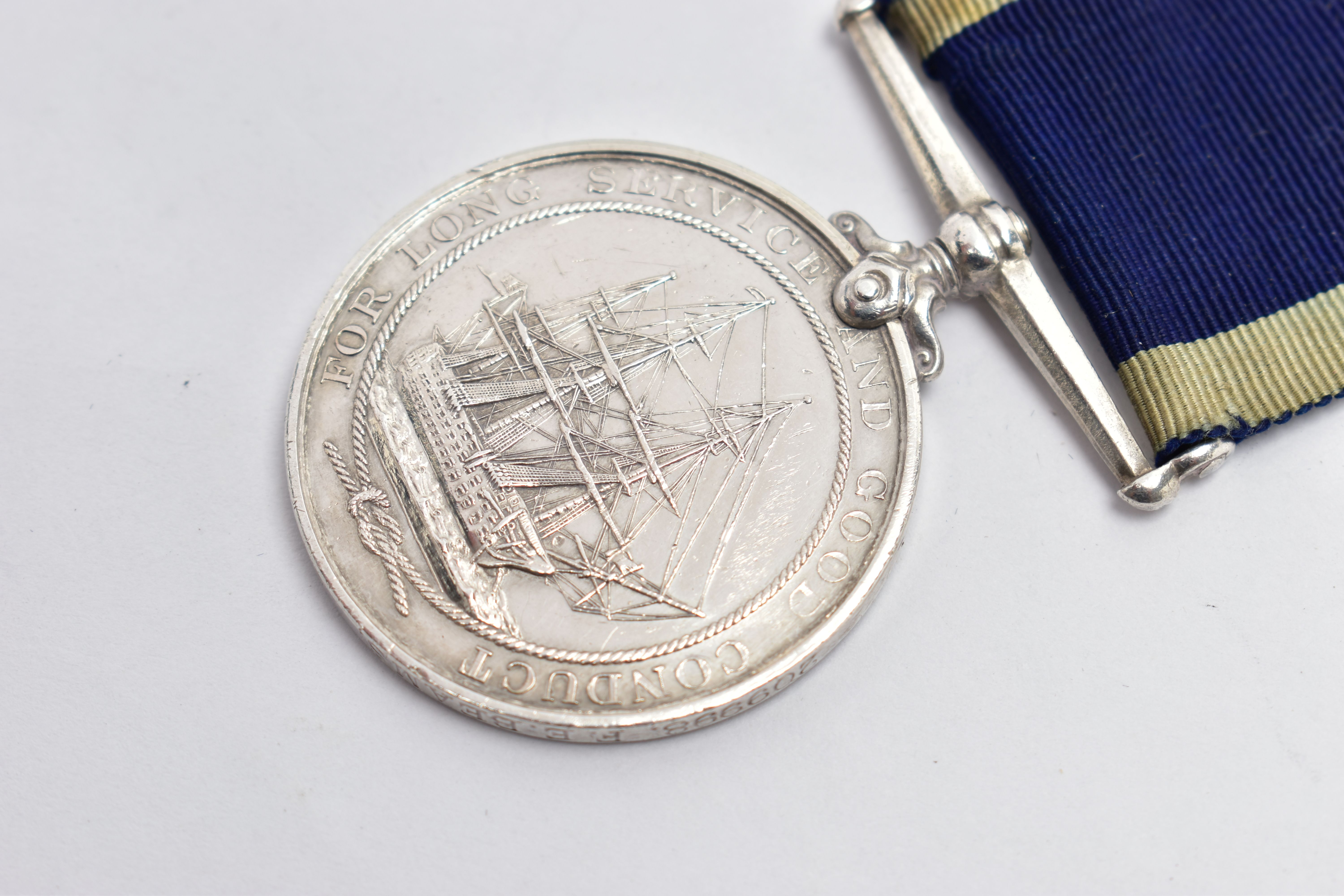 A WWI GEORVE V LONG SERVICE MEDAL, awarded to F.E. Beames A.B. H.M.S Severn, approximate gross - Image 8 of 8