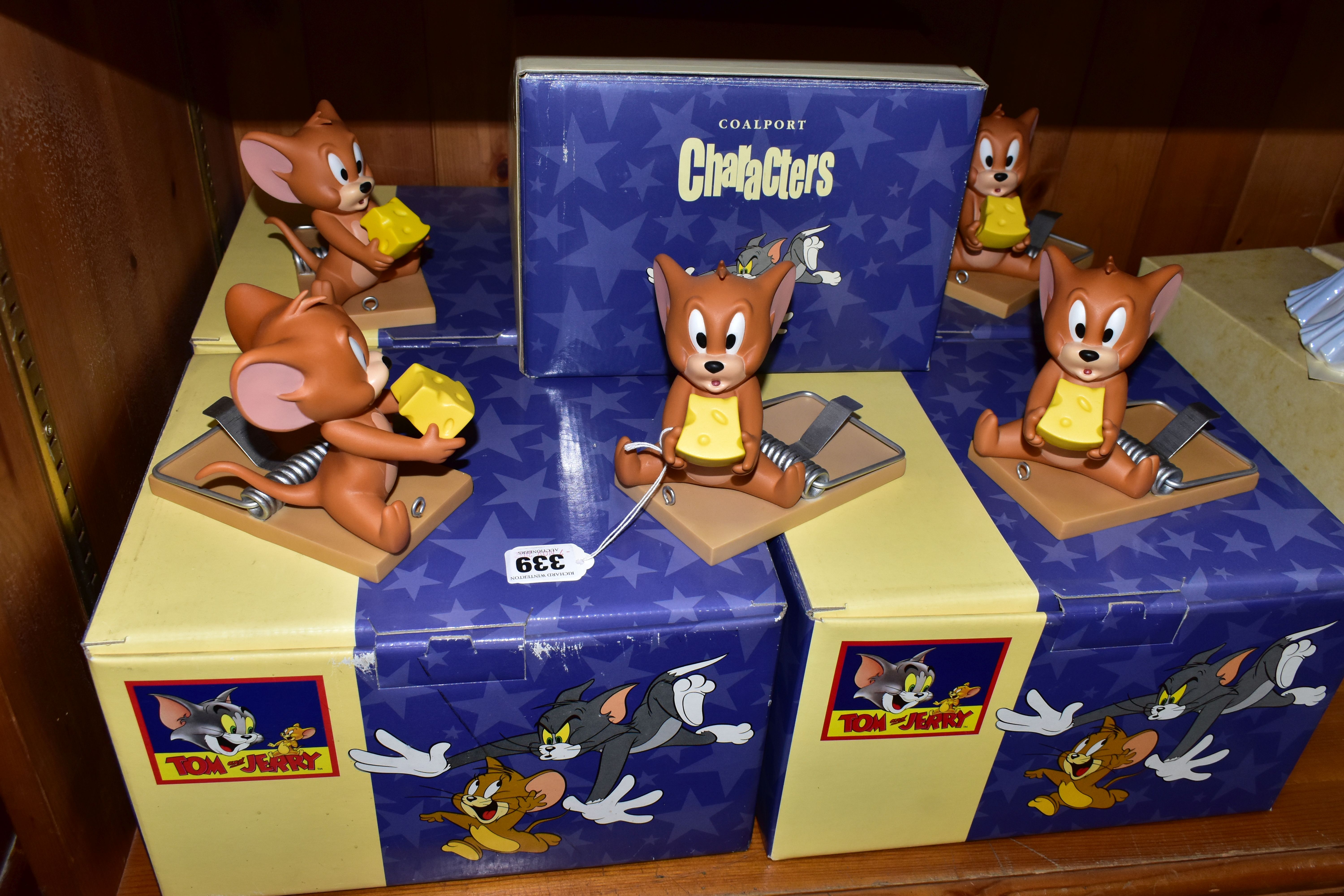 FIVE BOXED COALPORT CHARACTERS FIGURES, 'The Mousetrap' depicting Jerry from the Tom and Jerry - Image 2 of 3
