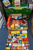 THREE BOXES AND A TRAY OF DIECAST VEHICLES AND BOXED TOYS AND EMPTY BOXES ETC, to include boxed