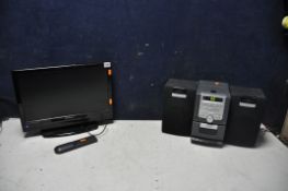 A DIGIHOME 19822WHDDVDDIGITAL 22in TV with remote along with SYS1709CD mini hi-fi (PAT pass and