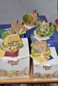 FIVE BOXED LILLIPUT LANE SCULPTURES FROM ANNIVERSARY COLLECTION, all with deeds and leaflets,