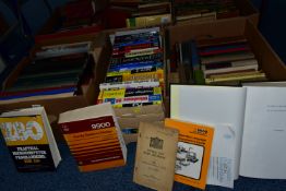 BOOKS, six boxes containing approximately 200 titles in hardback and paperback formats, subjects