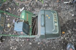 AN ATCO COMMODORE B14 PETROL CYLINDER MOWER with grass box (engine pulls freely but hasn't started)