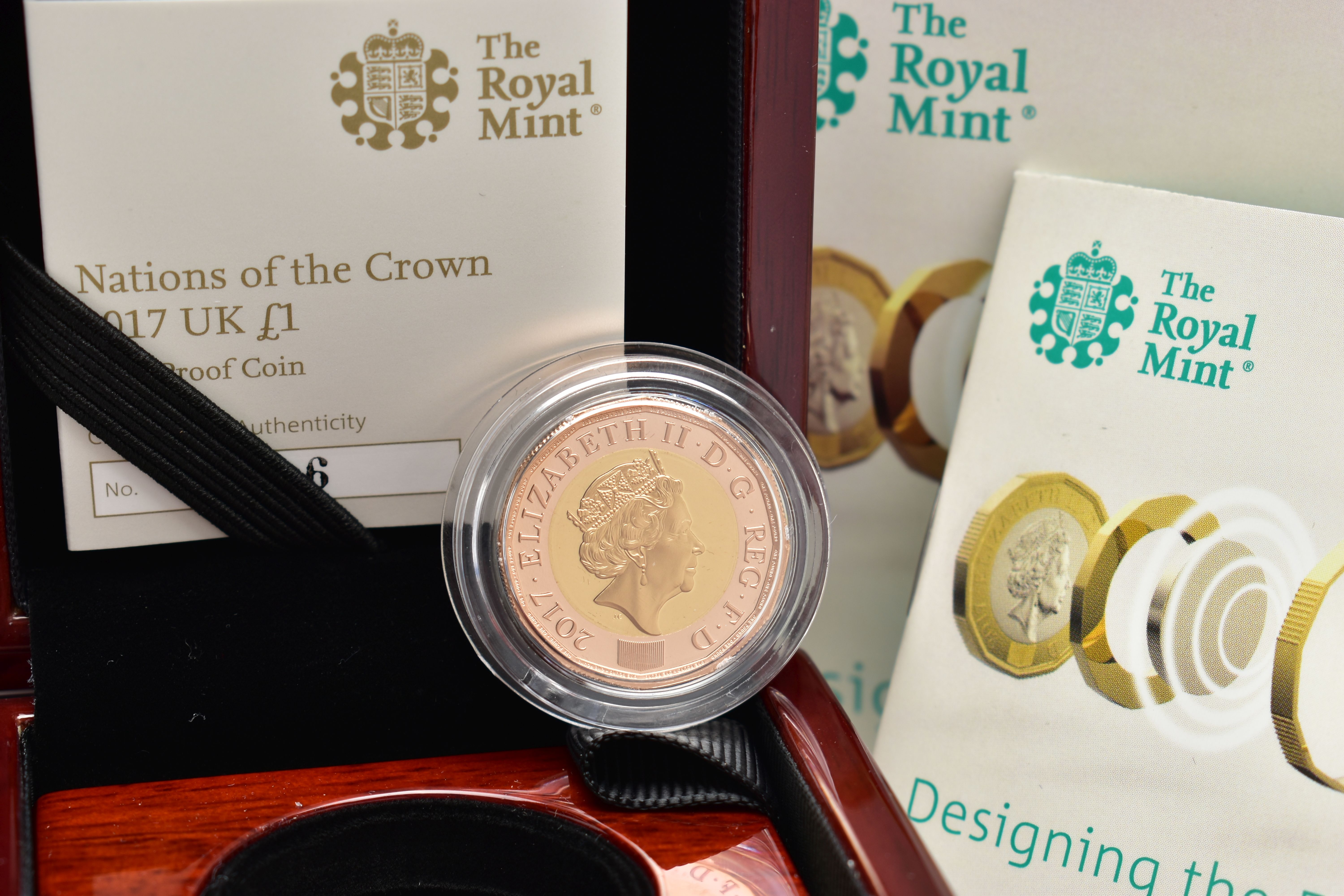 A ROYAL MINT DESIGNING THE FUTURE NATIONS OF THE CROWN GOLD PROOF ONE POUND COIN, 22ct, 0.916 fine - Image 2 of 2