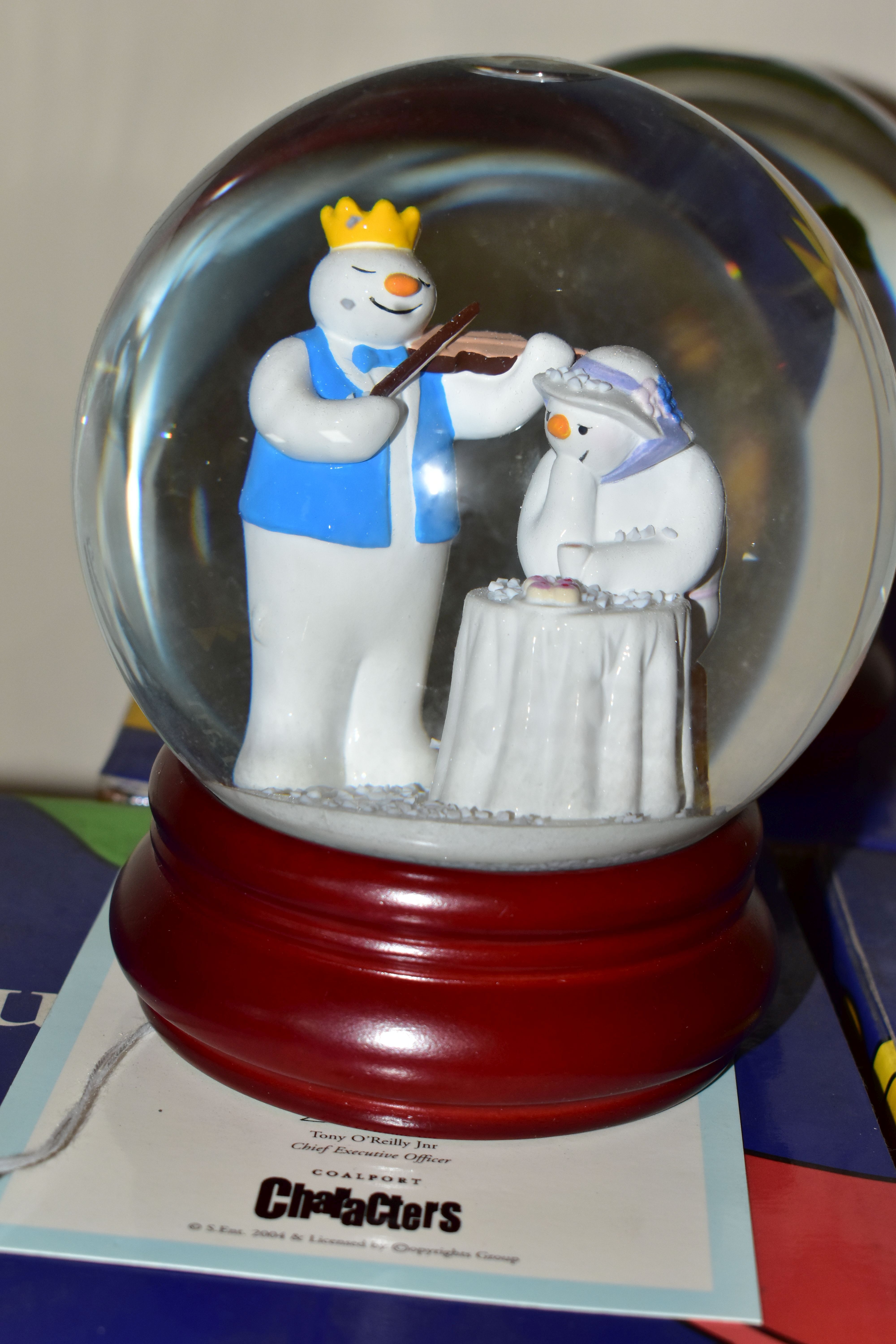 THREE BOXED COALPORT 'THE SNOWMAN' SNOW GLOBES, comprising a limited edition 'At The Party' 325/2000 - Image 3 of 3