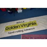 A LARGE GOLDEN VIRGINIA HAND-ROLLING TOBACCO BANNER, measures 390cm x 111cm (1) (Condition report: