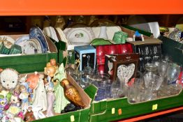 SEVEN BOXES OF CERAMICS, TEA WARES AND DRINKING GLASSES, to include a Hampton Ivory - Swinnerton's