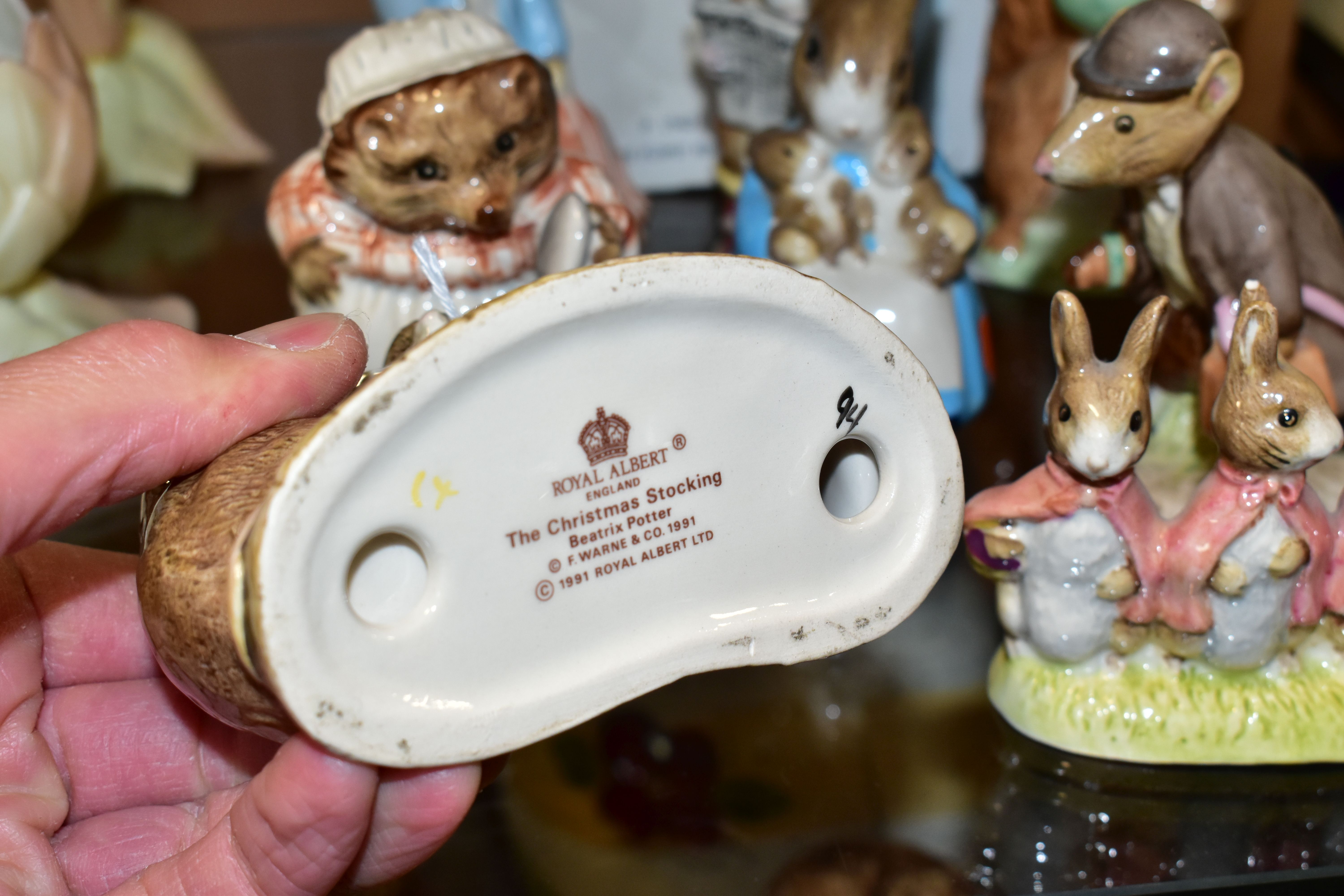 A GROUP OF TEN ROYAL ALBERT BEATRIX POTTER FIGURES, comprising boxed Mrs Flopsy Bunny, boxed - Image 3 of 6