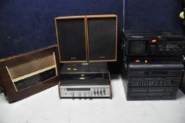 A SELECTION OF AUDIO EQUIPMENT to include a Vintage Waltham STM20 (UNTESTED), Hitachi MD-02 hi-fi