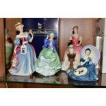 FOUR ROYAL DOULTON FIGURINES, comprising boxed Amy HN3316, a special edition produced in 1991