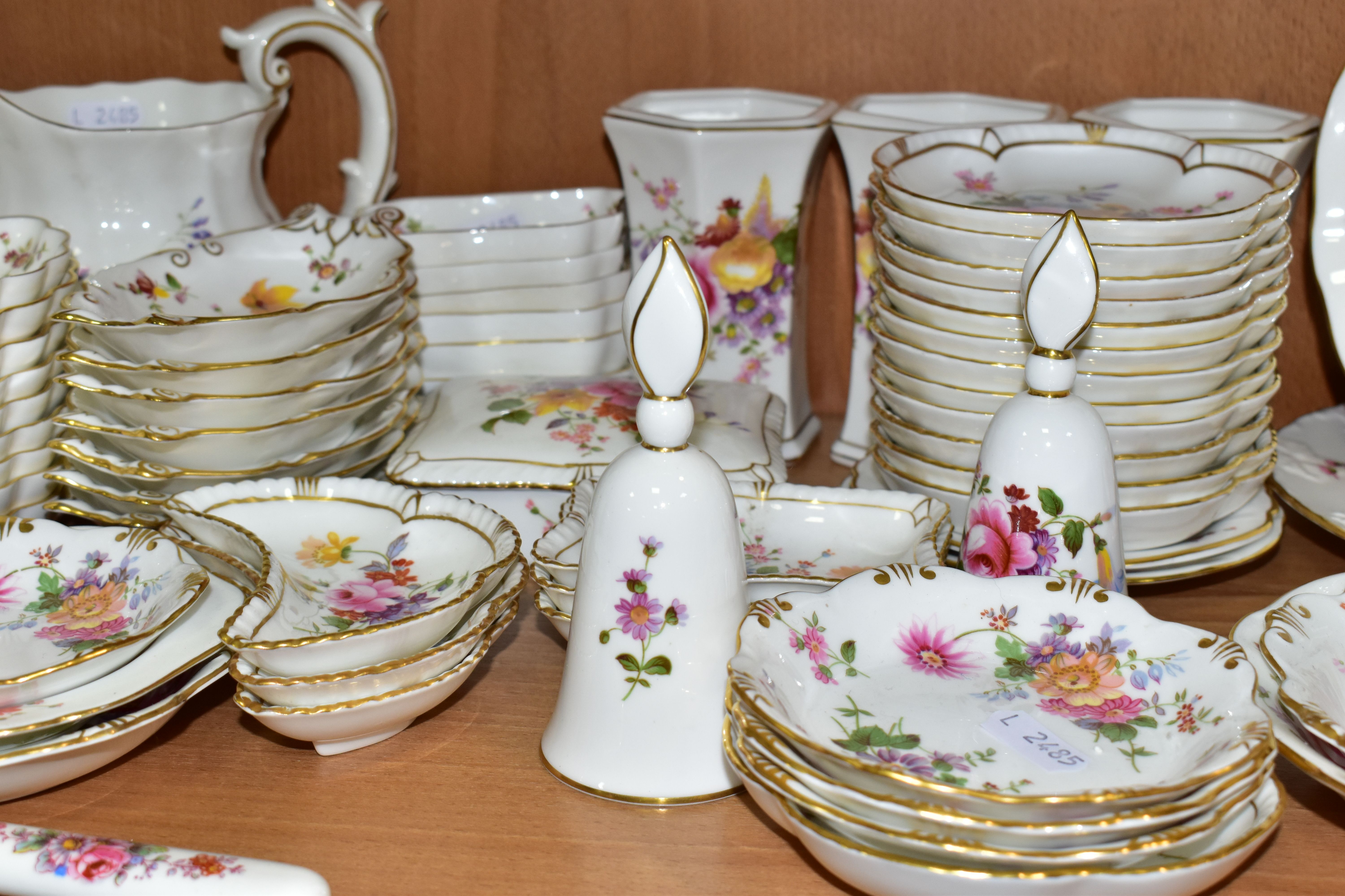 A QUANTITY OF ROYAL CROWN DERBY 'DERBY POSIES' PATTERN GIFT WARE, comprising jugs, preserve pots, - Image 10 of 18