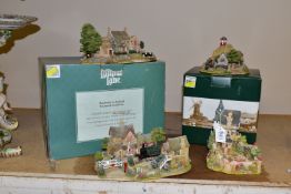 FOUR LILLIPUT LANE SCULPTURES, comprising boxed Bluebell Farm from the English collection North,