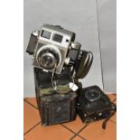 AN ADAMS AND CO MINEX REFLEX DELUXE FILM CAMERA ideal for restoration( no lens or lens carrier), a