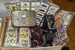 SUNDRIES, one box containing a collection of Cigarette Cards to include complete, incomplete sets