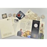 A SMALL BOX CONTAINING A ROYAL MINT CHARLES PRINCE OF WALES Sixtieth Birthday Five Pounds