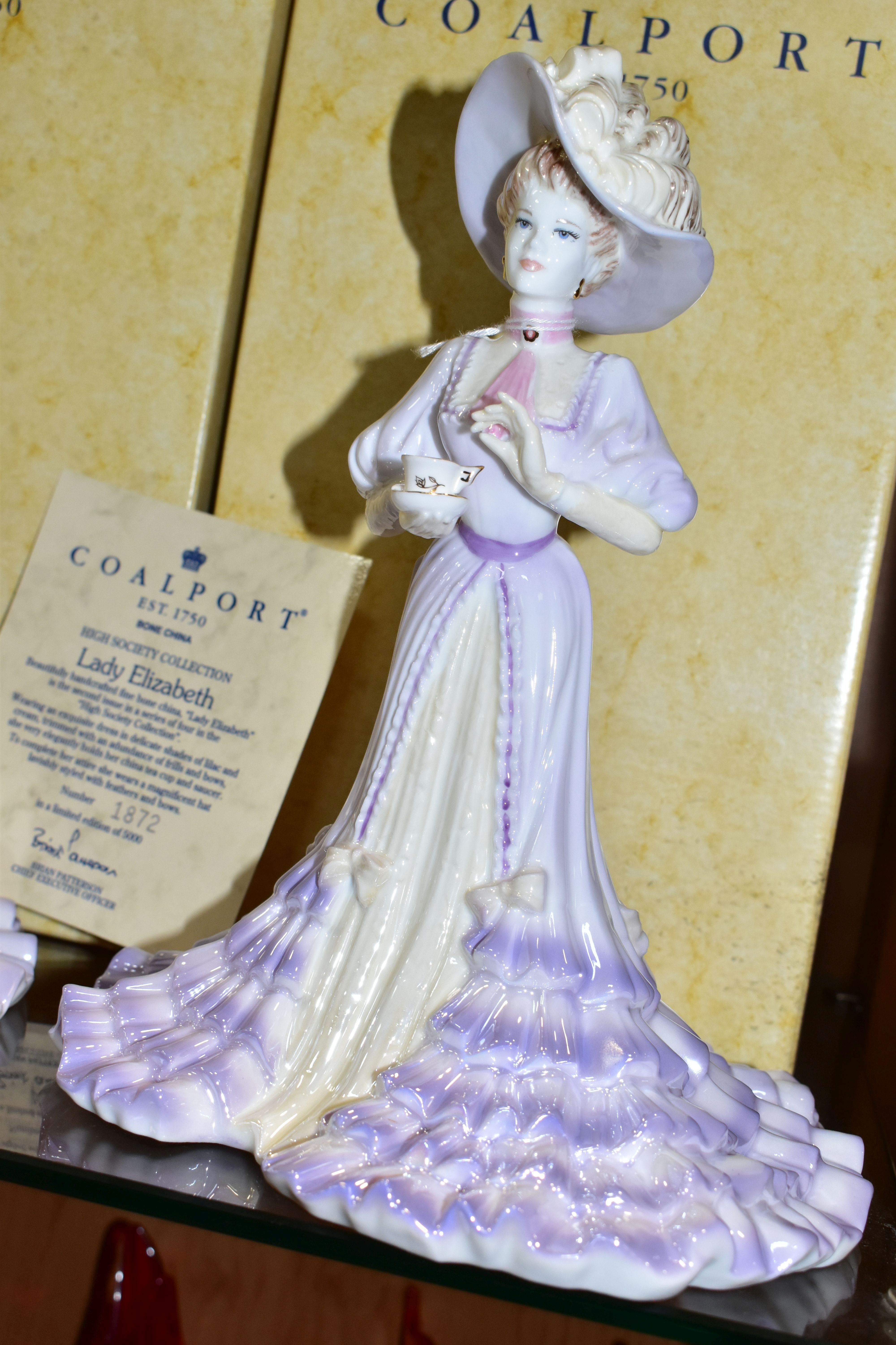 THREE BOXED COALPORT 'HIGH SOCIETY COLLECTION' LIMITED EDITION FIGURINES, each with certificate, - Image 4 of 5