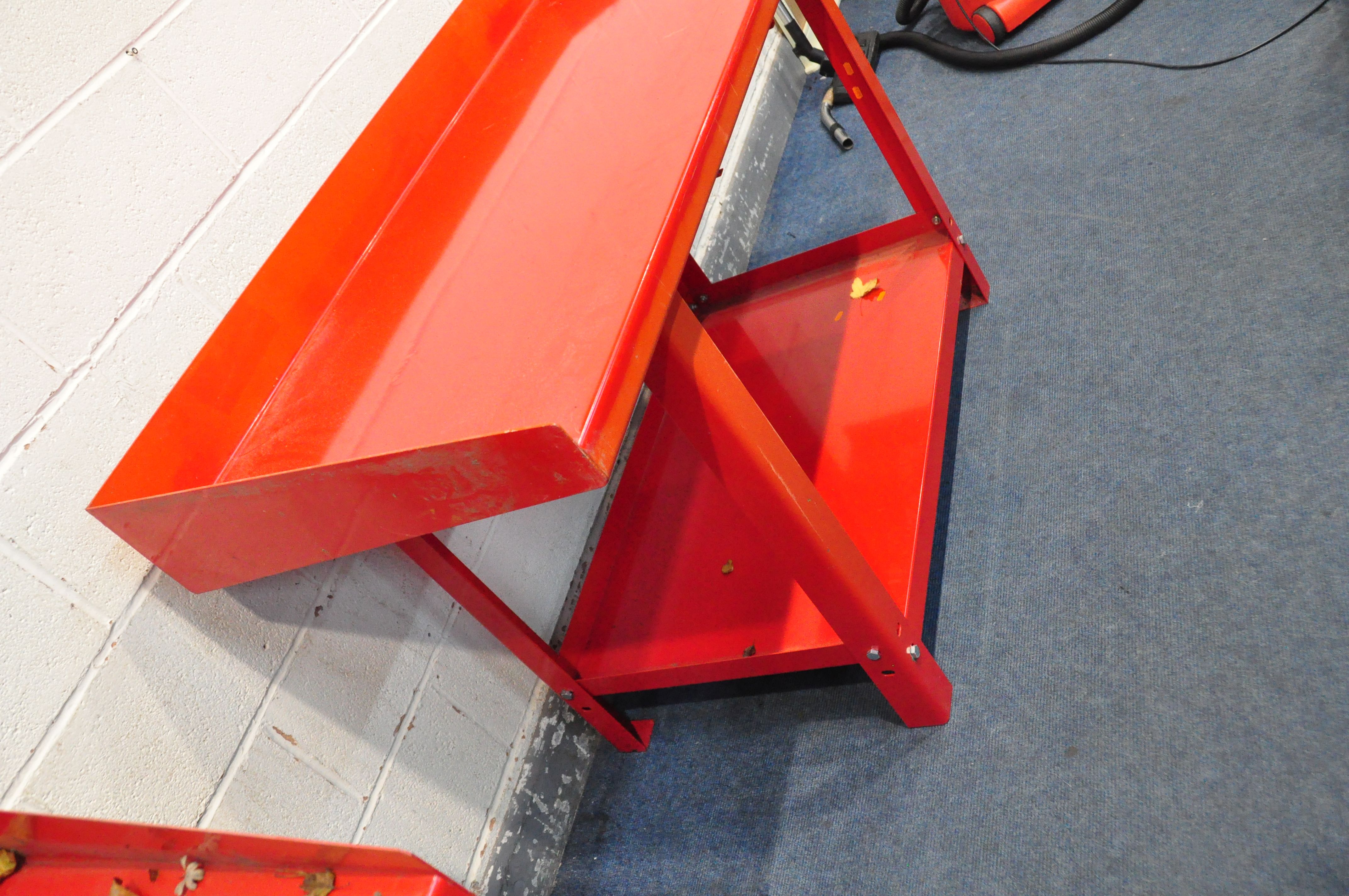 A SEALEY ENGINEERS STEEL WORKTABLE width 151cm depth 65cm height 87cm to working surface with a - Image 2 of 2