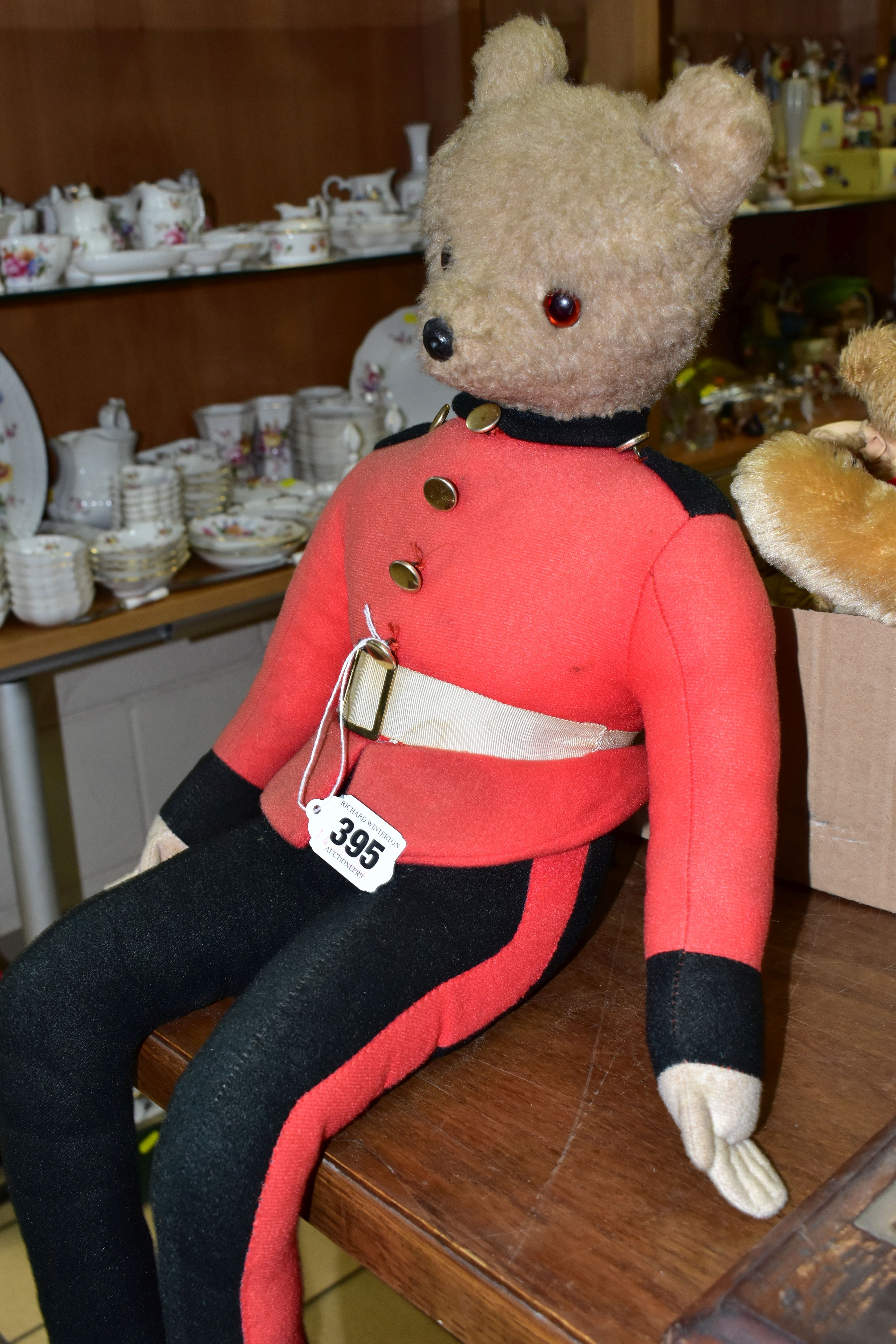 FIVE BRANDED TEDDY BEARS, comprising a Casa Roma seated bear in the form of a soldier, approximate - Image 8 of 8
