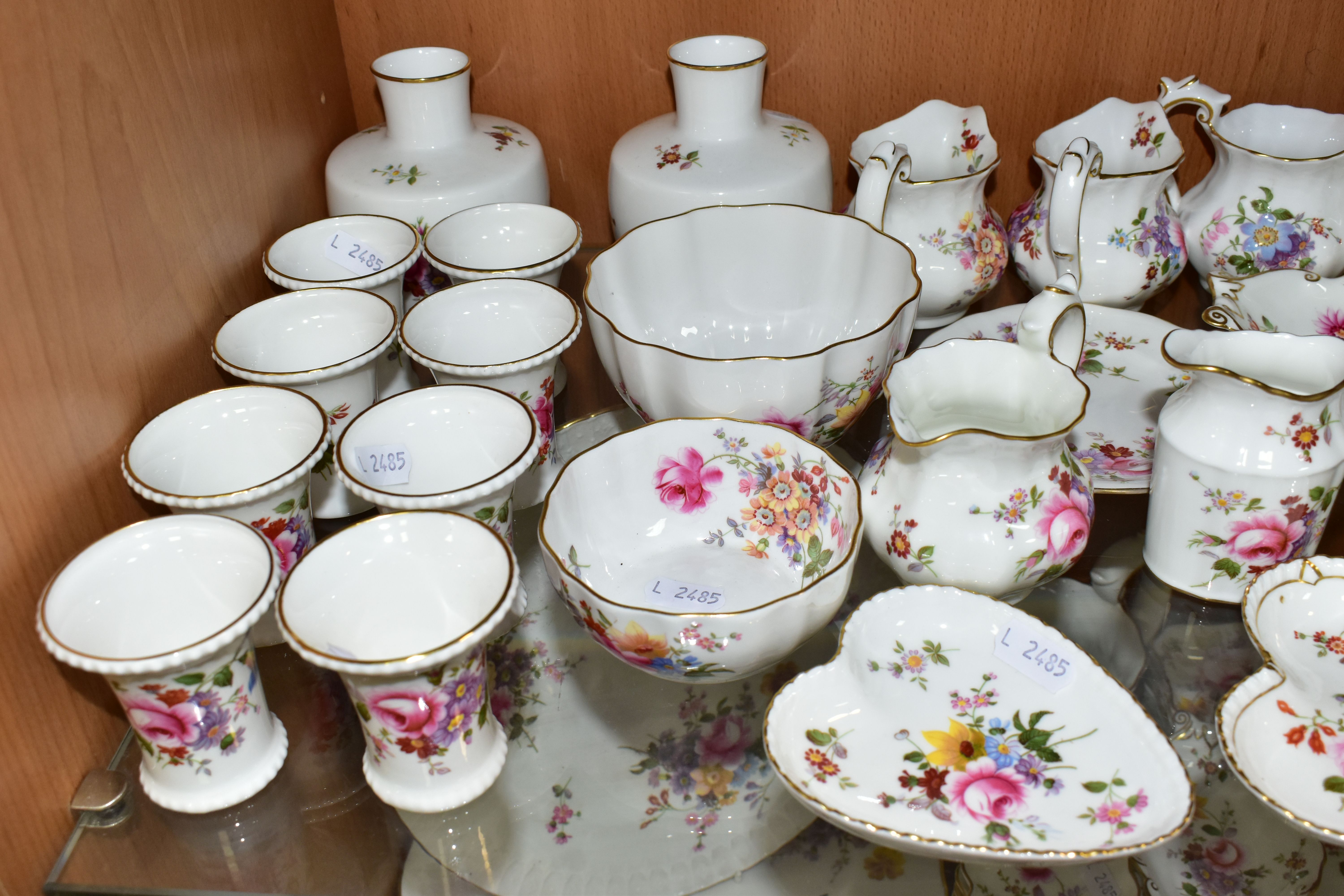 A QUANTITY OF ROYAL CROWN DERBY 'DERBY POSIES' PATTERN GIFT WARE, comprising jugs, preserve pots, - Image 4 of 18
