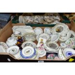 TWO BOXES OF ASSORTED CERAMIC GIFT WARE, to include Wedgwood 'Kutani Crane' pattern pin dishes, a