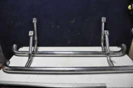 A PAIR OF LAND ROVER CHROME SIDE STEPS