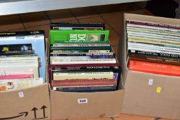 THREE BOXES OF BOOKS ABOUT DOGS, forty eight mainly hardback titles to include breed specific books,