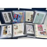 FOUR ROYAL MAIL/ROYAL MINT PHILATELIC NUMISMATIC ALBUMS, to include from 1995 through to 2019,